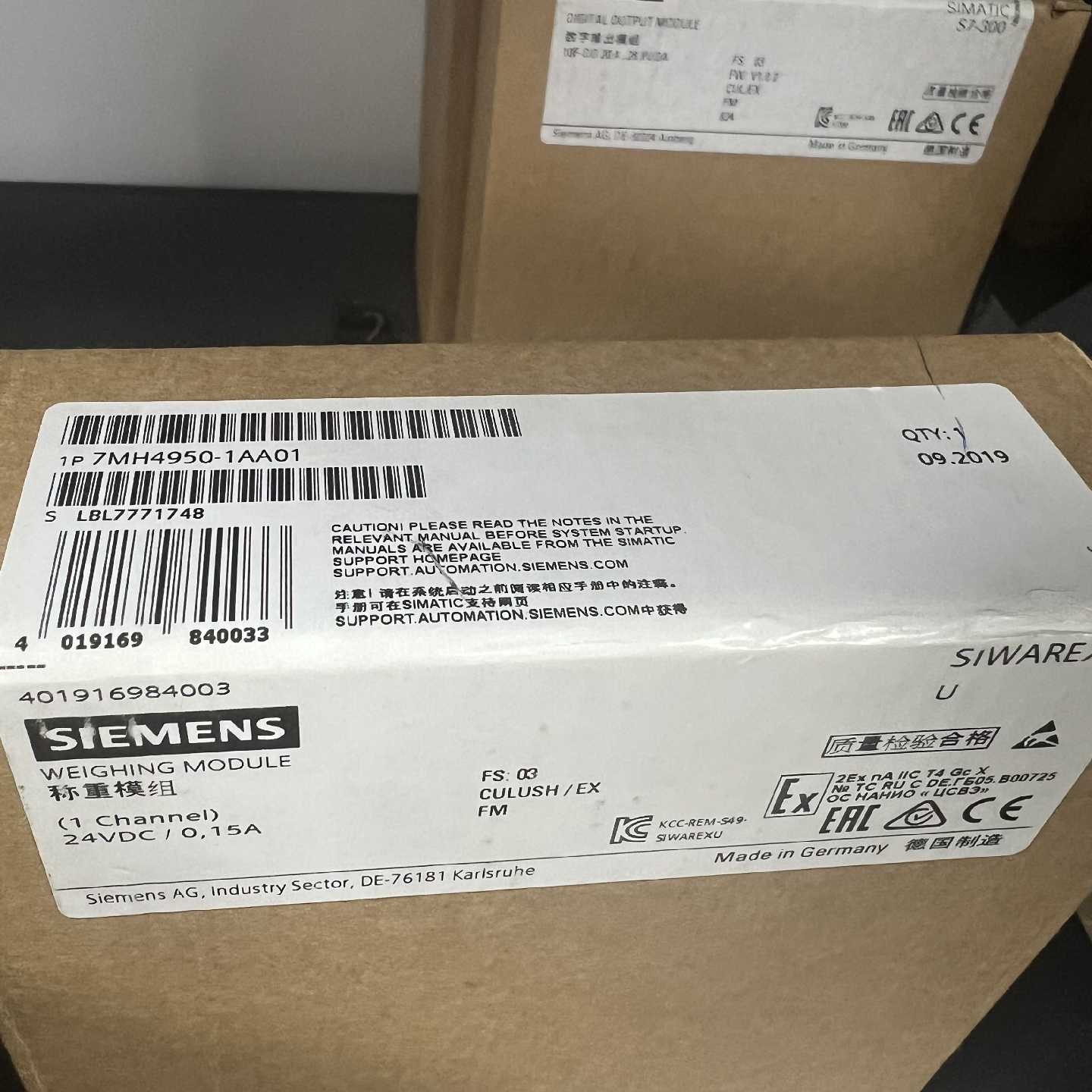 议价【特惠专区】西门子SIWAREX U称重模块7MH4950-1AA01全新原装