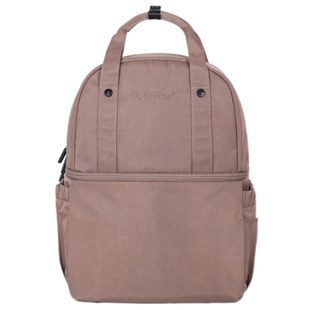 Qminica大容量书包上下分层旅行包健身轻便通勤电脑包休闲双肩包