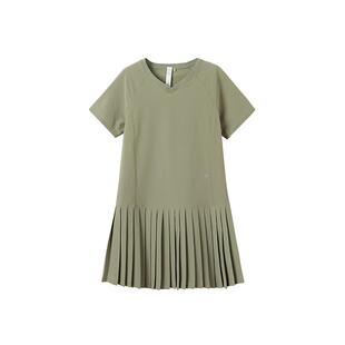 Dodopoli女童网球裙吸湿排汗防晒UPF50+柔软透气百褶夏运动连衣裙