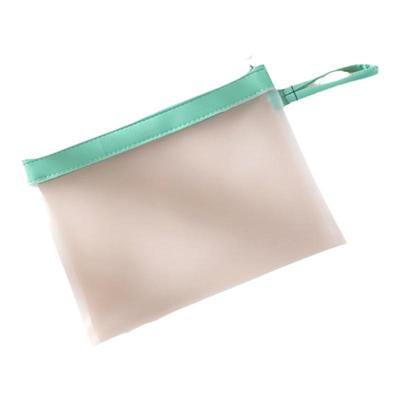 A4透明磨砂防水文件袋A5手提拉链试卷资料产检收纳袋大容量A6笔袋