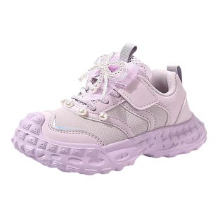 女童运动鞋2026新款春秋软底跑步儿童鞋女孩轻便中大童老爹鞋爆款