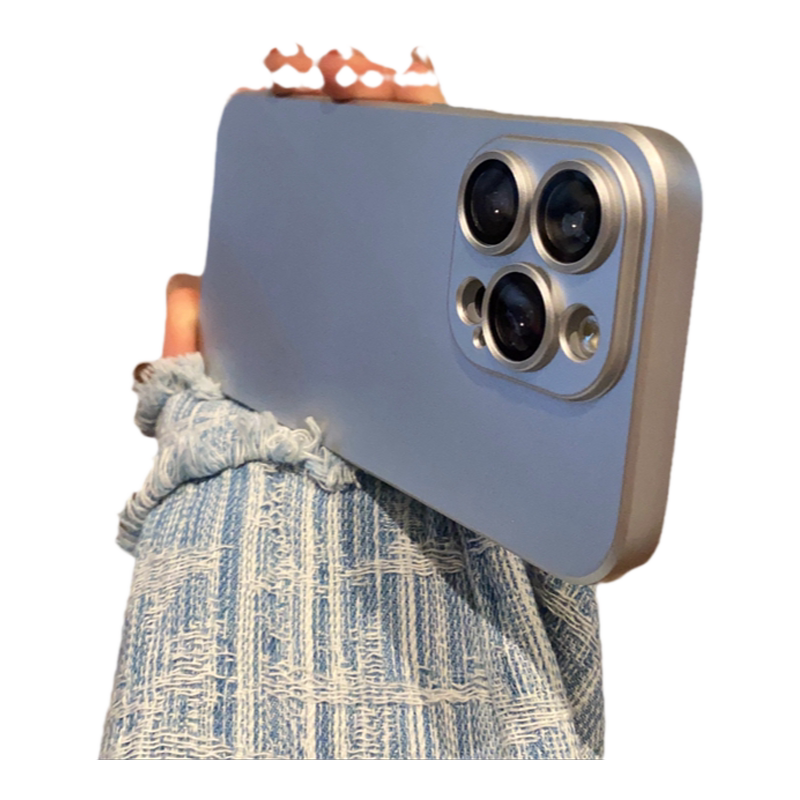 适用iPhone16promax手机壳苹果15新款14Pro自带镜头膜14Promax简约纯色15plus电镀银12高级感13全包11防摔套