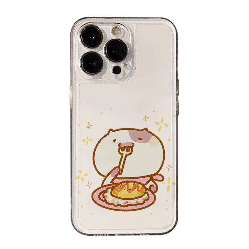苹果17创意iPhone12情侣吃披萨猫咪VIVOS50PROMINI透明13ProMax软卡通OPPORENO16适用14PLUS手机壳VIVOIQOO15