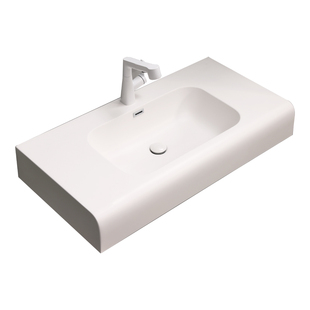 国产可丽耐肤感一体盆厂家洗手盆亮光卫生间洗脸洗漱台尺寸定制