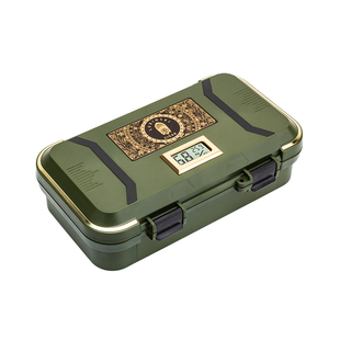 LUBINSKIi鲁宾斯基10支装雪茄便携盒ABS防撞材质带湿度计加湿器