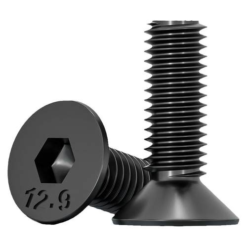 12.9级高强度沉头内六角螺丝钉 平头螺栓平杯螺杆M3M4M5M6M8M10mm