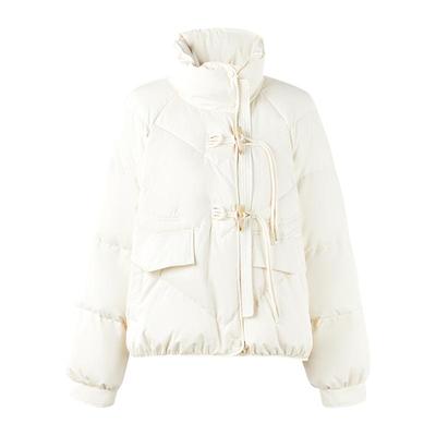 秋水伊人新中式立领盘扣羽绒服