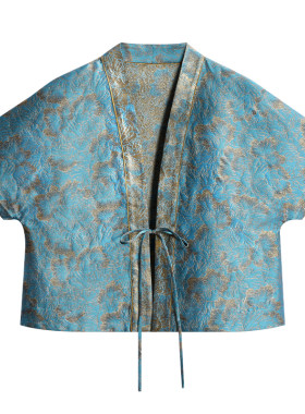 李德喜牡丹芳华浮光锦汉服上衣