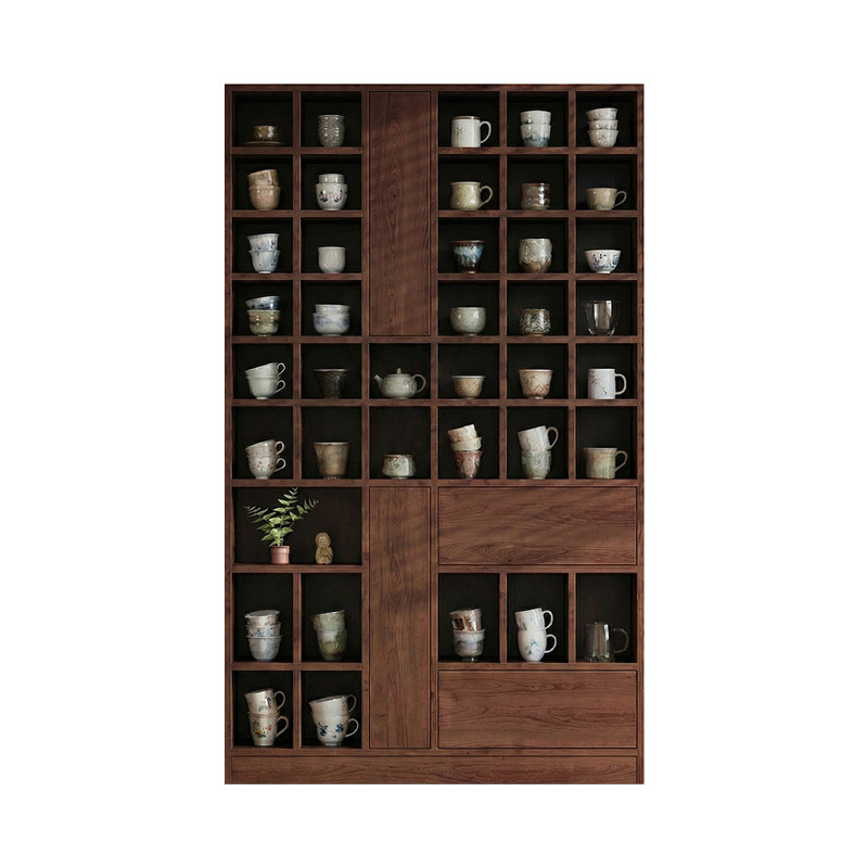 中古风家用茶具收纳展示柜