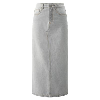 OCHIRLY欧时力开衩直筒牛仔半裙