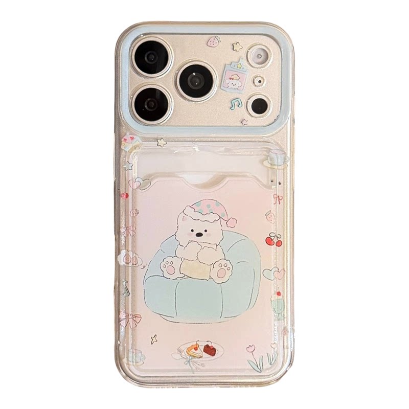 ins沙发小狗卡包适用phoe