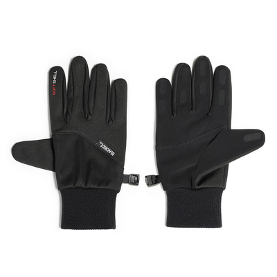 黑冰加绒可触屏软壳手套保暖防滑