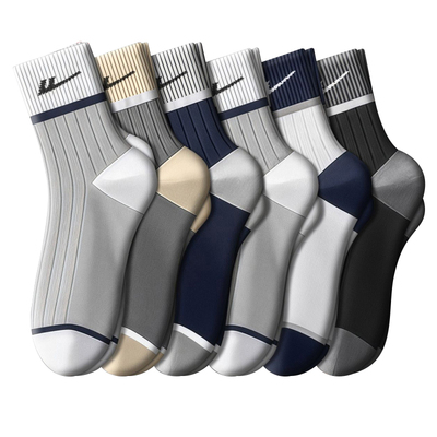 回力袜子男士纯棉春秋运动中筒袜