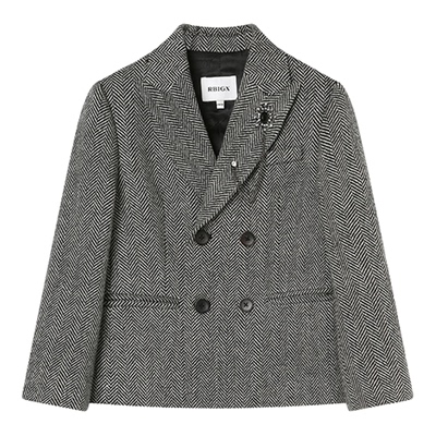 瑞比克英伦风双排扣羊毛西服