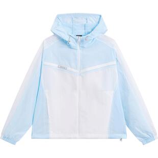 特步风衣女2025秋季新款潮流薄款校园风梭织连帽外套976228140215