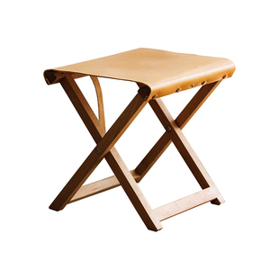 以山 山夏马扎 樱桃木马扎实木折叠便携原木家用折叠凳黑胡桃户外