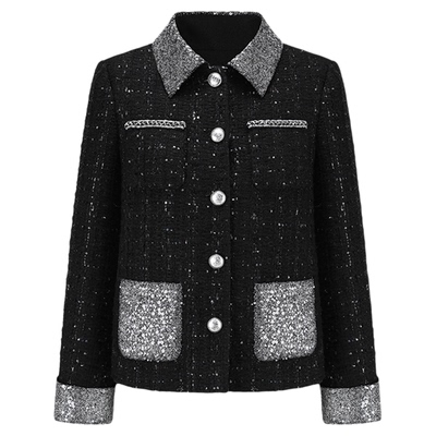 SHROENRO粗花呢外套半裙时尚套装