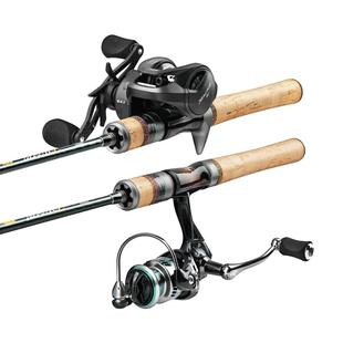 汉鼎幻翎微物路亚竿路亚杆马口竿ul超软实心直柄纺车轮套装钓鱼竿