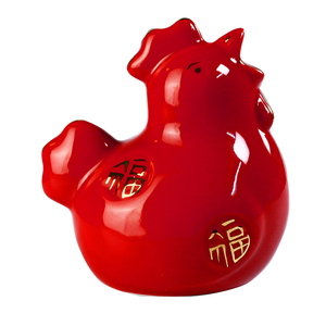 陶瓷生肖招财桌面简约可爱摆件