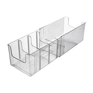 抽屉分隔收纳盒长方形桌面零食塑料盒厨房橱柜可伸缩整理盒分格盒