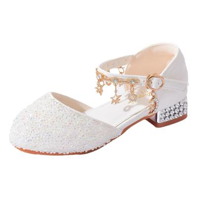 小女孩夏季高跟鞋舞台礼服走秀鞋