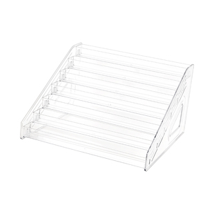 吧唧展示架桌面亚克力谷子收纳盒阶梯架子立牌周边徽章卡片置物架