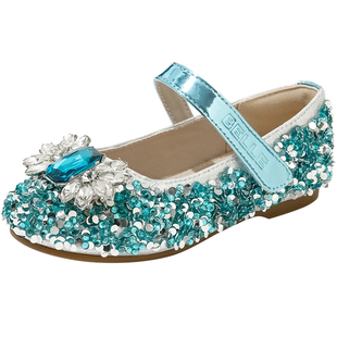 百丽童鞋女童公主鞋2025春季新款儿童水晶鞋水钻鞋小女孩单鞋