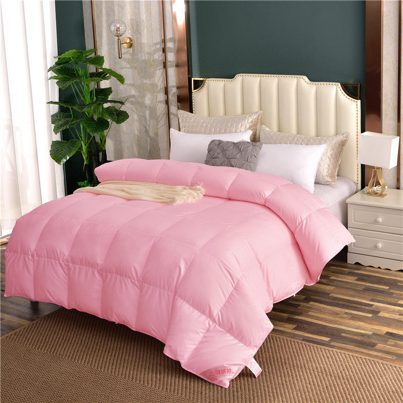 免缝纫羽绒被被壳半成品自充绒高密立衬被芯防钻绒毛全棉被套内胆