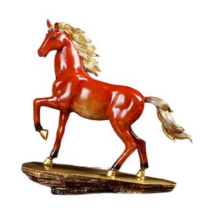 铜智欧全铜飞黄腾达马摆件高档客厅玄关酒柜装饰办公室桌面工艺品