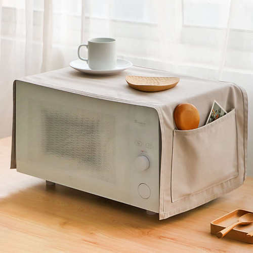 日式简约微波炉防尘罩通用盖布散热烤箱遮盖垫子防水防油盖巾家用