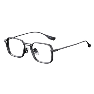 纯钛超轻变色近视大框眼镜男款可配度数散光防蓝光男士眼睛镜框架