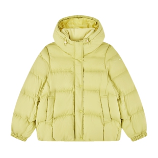 乔丹泡芙羽绒服女款短款保暖外套2025冬季连帽防泼水抗寒运动服女