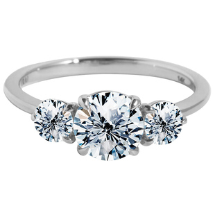 【培育】VRAI王妃爱恋圆钻婚戒英国王室梅根王妃同款3克拉钻石