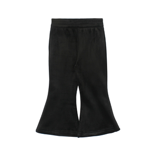 大耳象女童加绒喇叭裤冬季新款宝儿甜美百搭修身长裤子保暖柔软厚