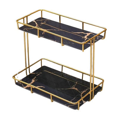 轻奢洗漱台化妆品置物架卫生间浴室厕所洗手台面轻奢桌面双层收纳