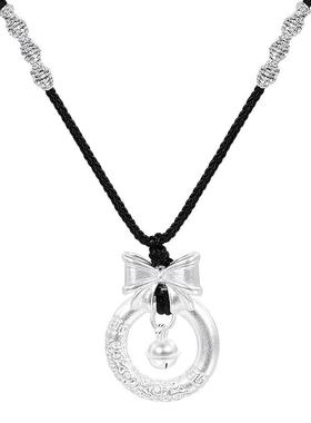 999纯银在逃公主蝴蝶结项链轻奢