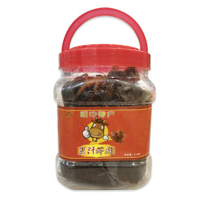 湖岭牛肉干蜜汁桶装独立真空