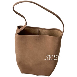 CETTCE 现货 The Row 经典牛皮小中号NS park Tote水桶包托特包
