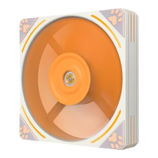 COLORFIRE橘影橙橘猫机箱风扇猫爪版12CM超静音5V ARGB机箱风扇