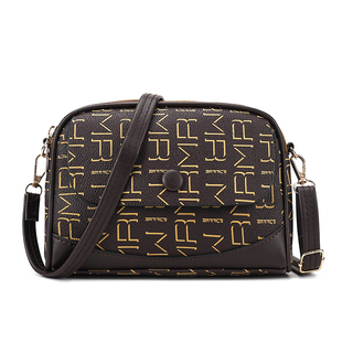 斜挎包女2025新款百搭中老年妈妈单肩包手机零钱包多层印花小方包