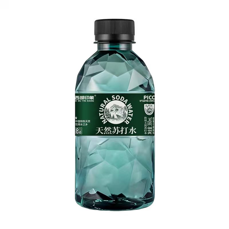 西部印象天然苏打水360ml/小瓶装高端弱碱性整箱饮用水无糖无气