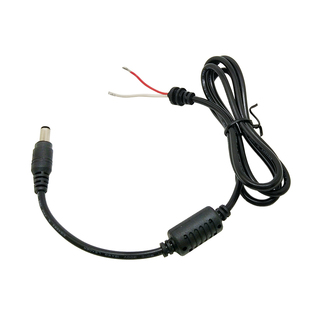 加粗 电源线公头12v母座dc5.5*2.1mm圆头直流电源连接插头带磁环