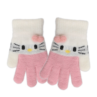 3-8岁儿童手套秋冬五指分指小学生五指女保暖可爱幼儿幼童卡通新