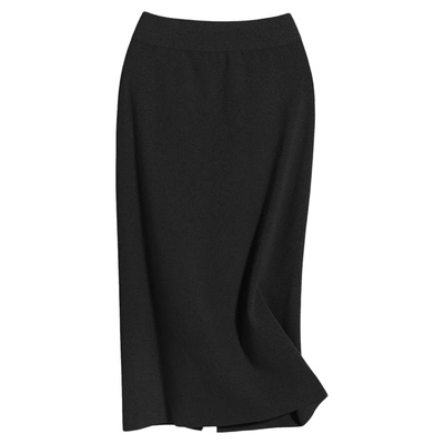 F1315-开叉直筒半身裙