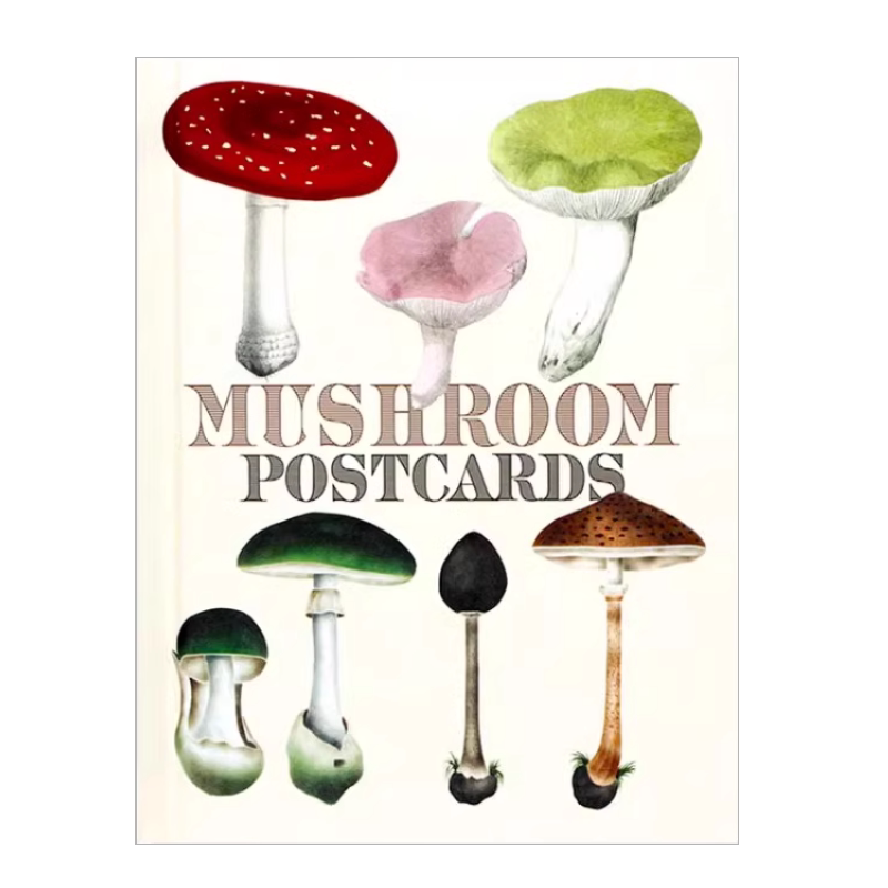 正版现货 Mushroom Postcards蘑菇明信片 英文原版进口精装 蘑菇植物插图百科全书口袋本 蘑菇研究参考艺术绘画册书籍畅销书