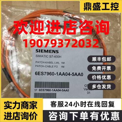 议价6ES7960-1AA04-5AA0原装S7-400H.LWL转接电缆1m 6ES79601AA04
