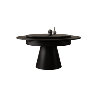 一树时间家具变形餐桌法式复古风小户型实木餐桌旋转伸缩家用圆桌