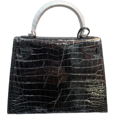 2024尼罗鳄凯丽22CM高级质感手提包百搭水染皮料（手缝蜡线高光）