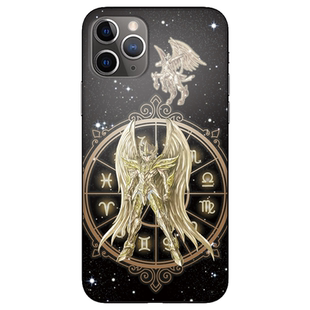 发光圣斗士星矢黄金神圣衣适用苹果17PROMAX手机壳iphone16plus玻璃15pro男款14