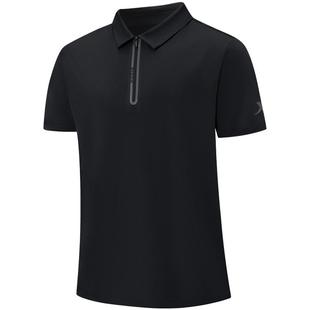 特步冰丝POLO衫男士官方新款夏季训练半袖立领T恤透气运动短袖